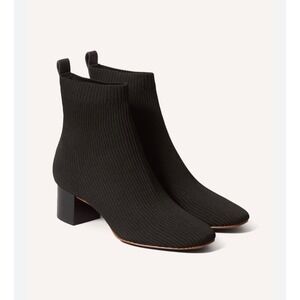 Everlane The Glove Boot Black ReKnit Ribbed Sock Ankle Bootie Womens Size 6 NEW